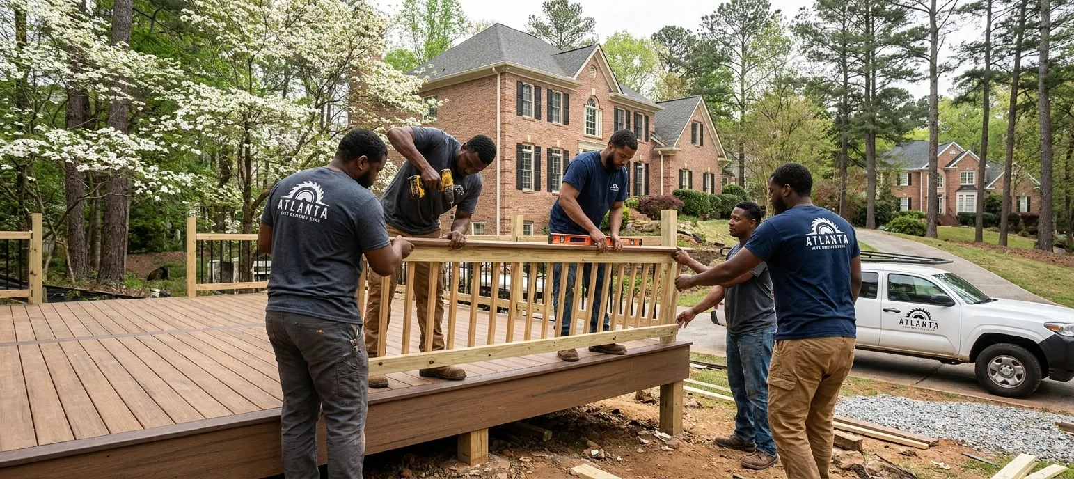 Deck Builders Atlanta crew at work near Sandy Springs, GA