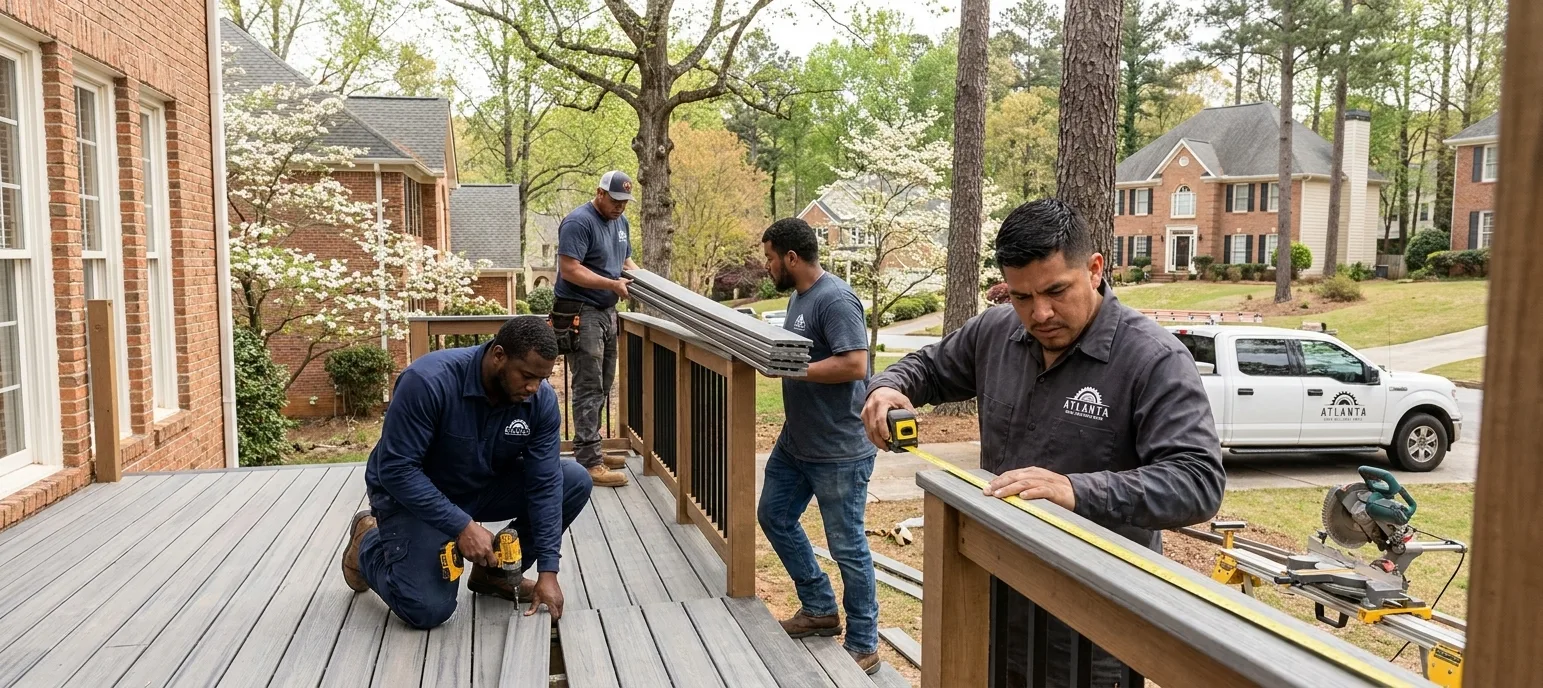 Deck Builders Atlanta crew at work near East Cobb, GA